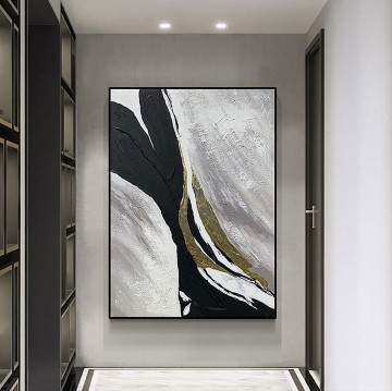 Abstract and Decorative Painting - Black and White abstract 05 wall art minimalism